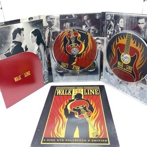 WALK THE LINE Johnny Cash 2 DISC COLLECTOR'S DVD +‎ Slipcover + Film Stills